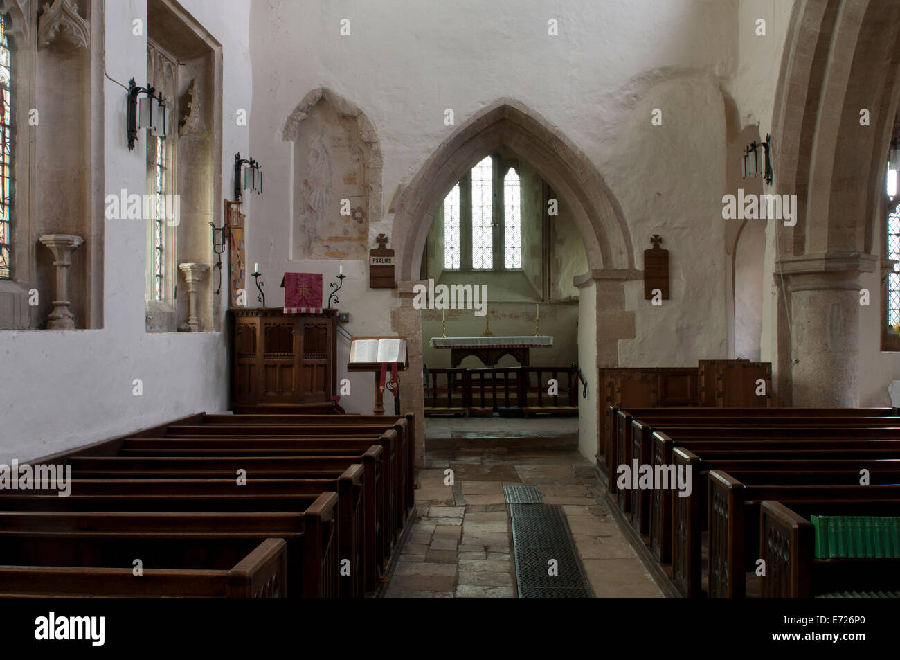 St. Leonard`s Church, Bledington, Gloucestershire, England, UK Stock Photo